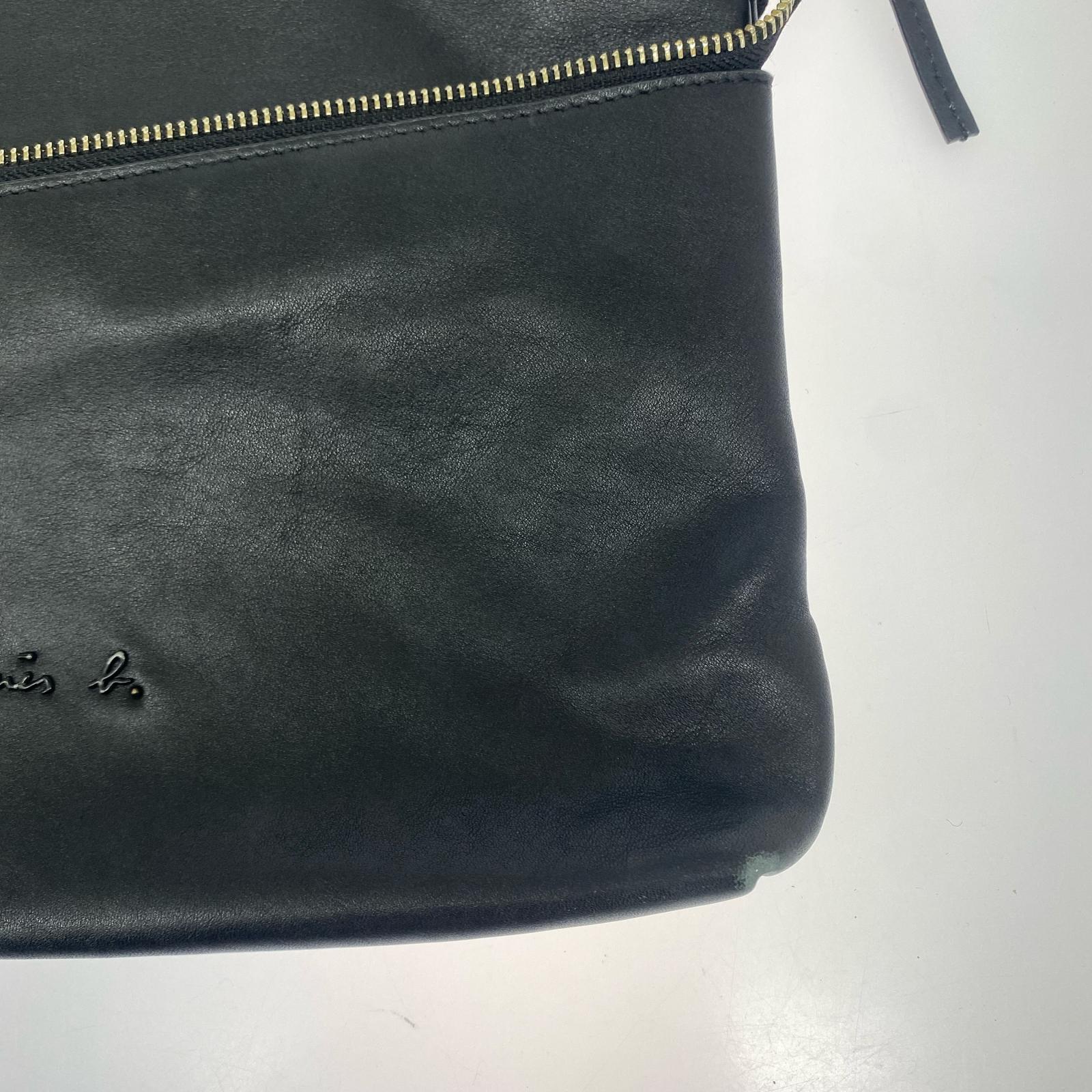ショルダーバッグ agnes b. ショルダーバッグ レザーBK ブラック