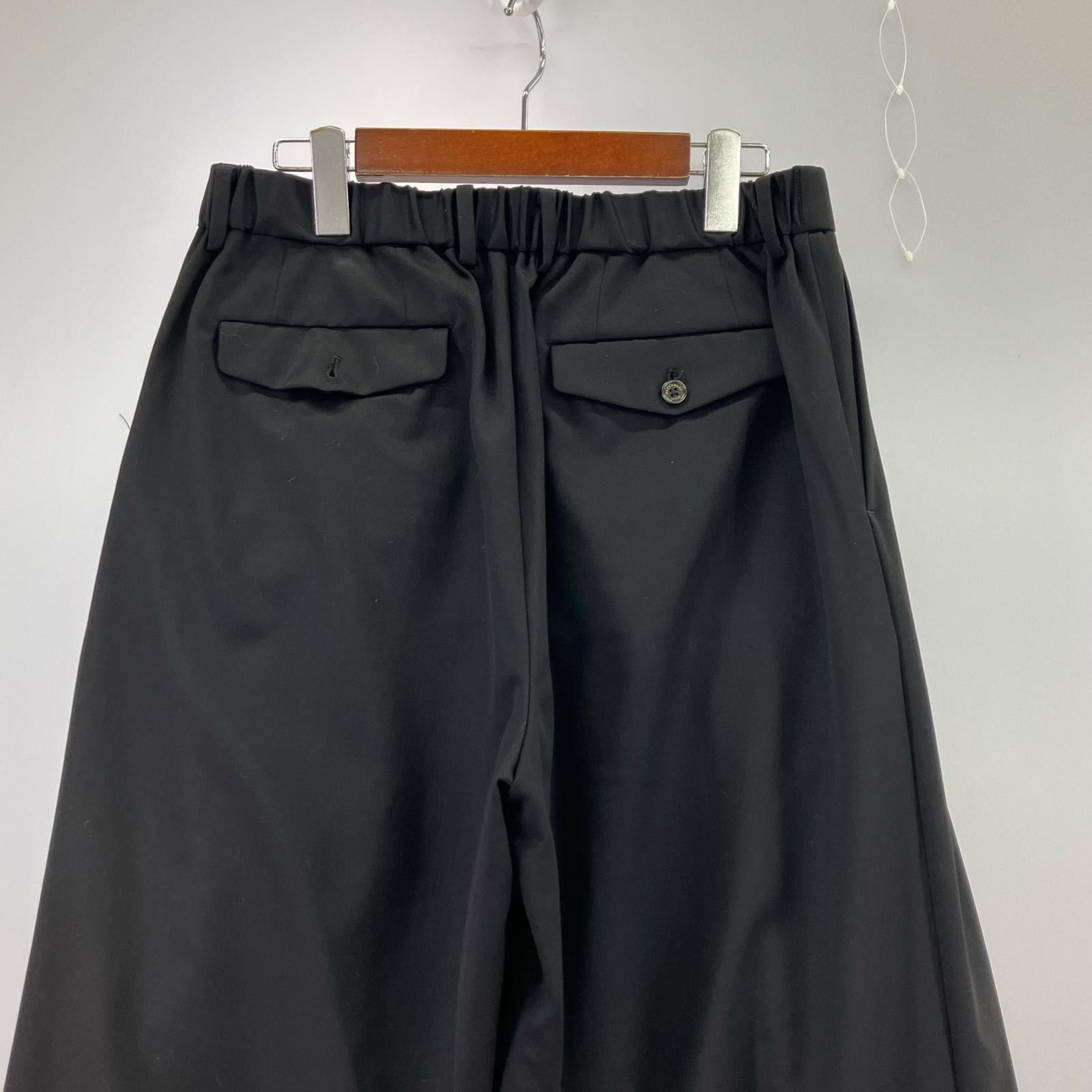 パンツ TRIPLE PLEATED WIDE TROUS ブラック 3 3 ブラック