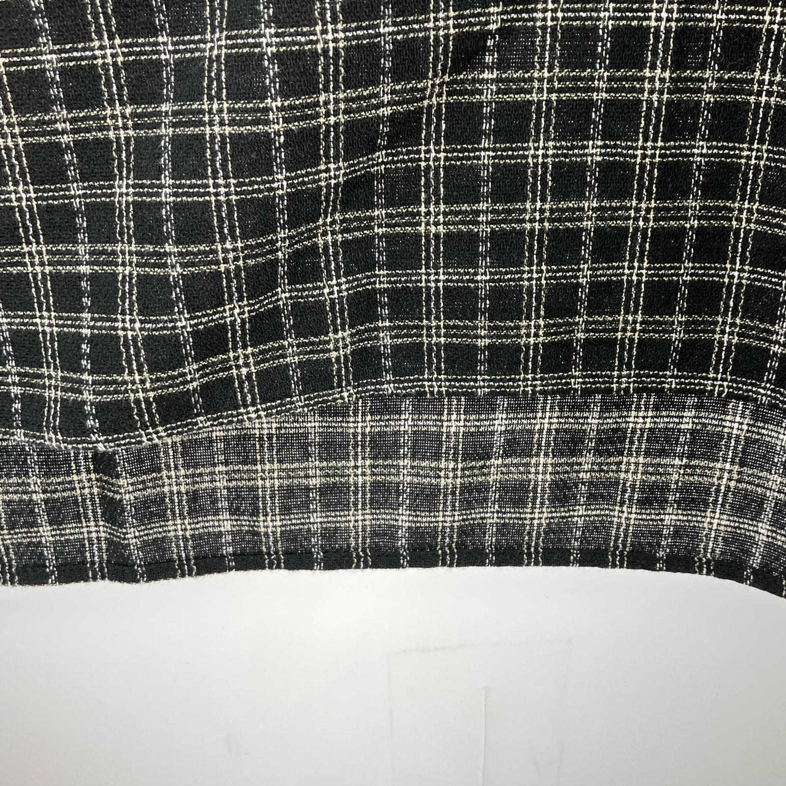 長袖Tシャツ Heavy Flannel Check Half Zip Pullover S S ブラック