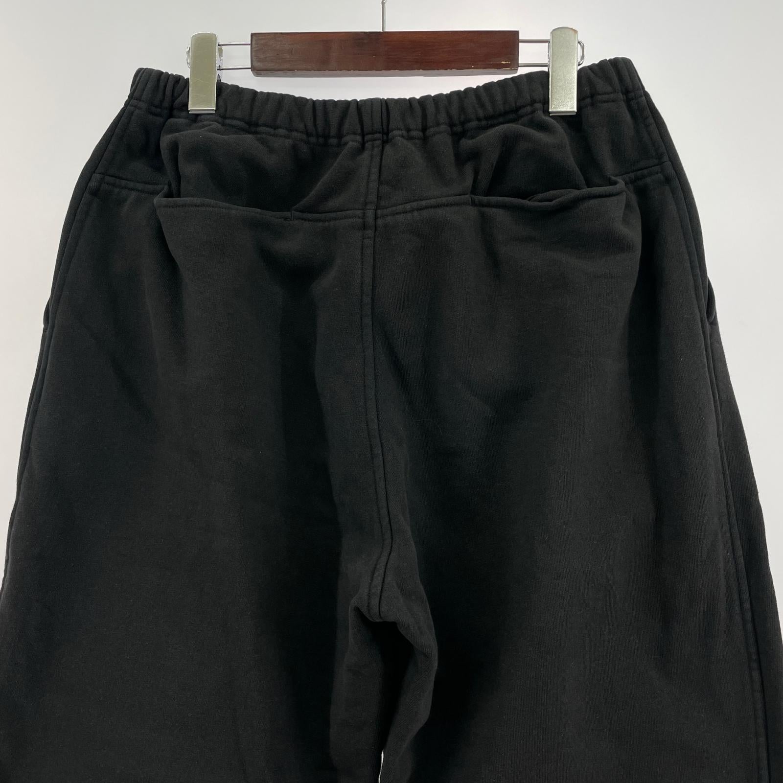 パンツ COMOLI 24SS コットン裏毛パンツ スウェットパンツ 2 黒 2 ブラック