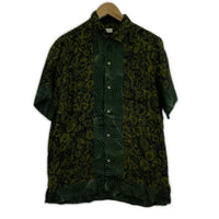 半袖シャツ DRIES VAN NOTEN オープンカラー 総柄シャツ ボタニカル柄 緑 44 グリーン