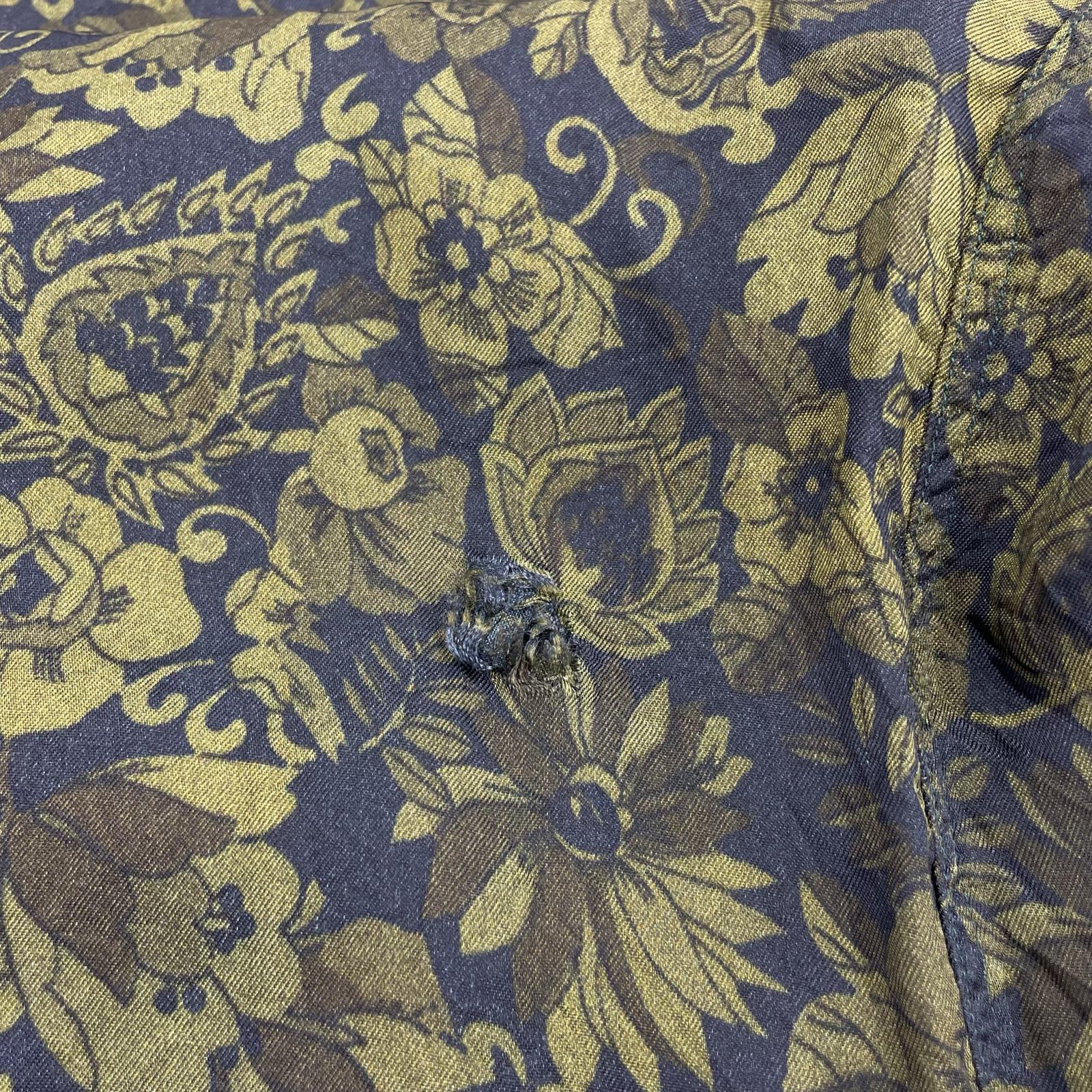 半袖シャツ DRIES VAN NOTEN オープンカラー 総柄シャツ ボタニカル柄 緑 44 グリーン