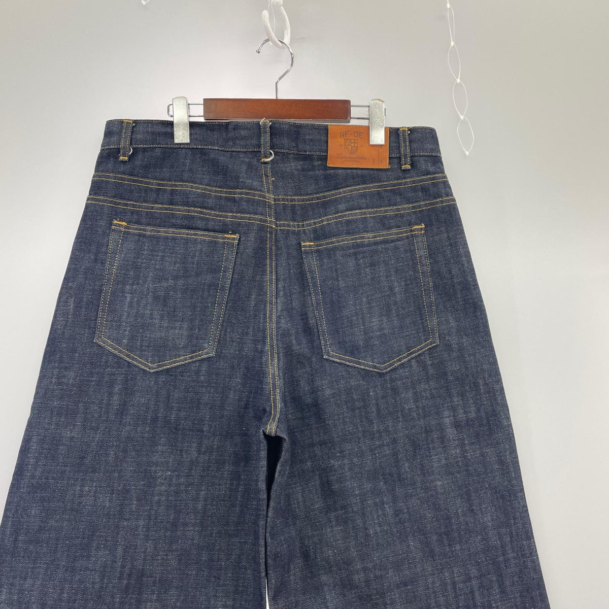 デニムパンツ NO/FAITH STUDIOS RAW DENIM JAPANESE ULTRA LOOSE FIT L L ネイビー
