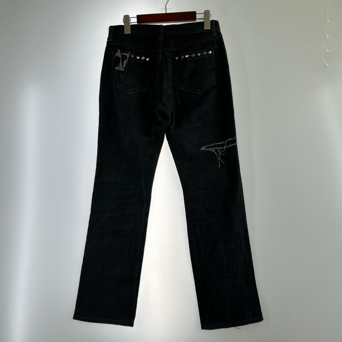 デニムパンツ BALCK PEACE NOW スタッズ 加工ブラックデニム M M ブラック