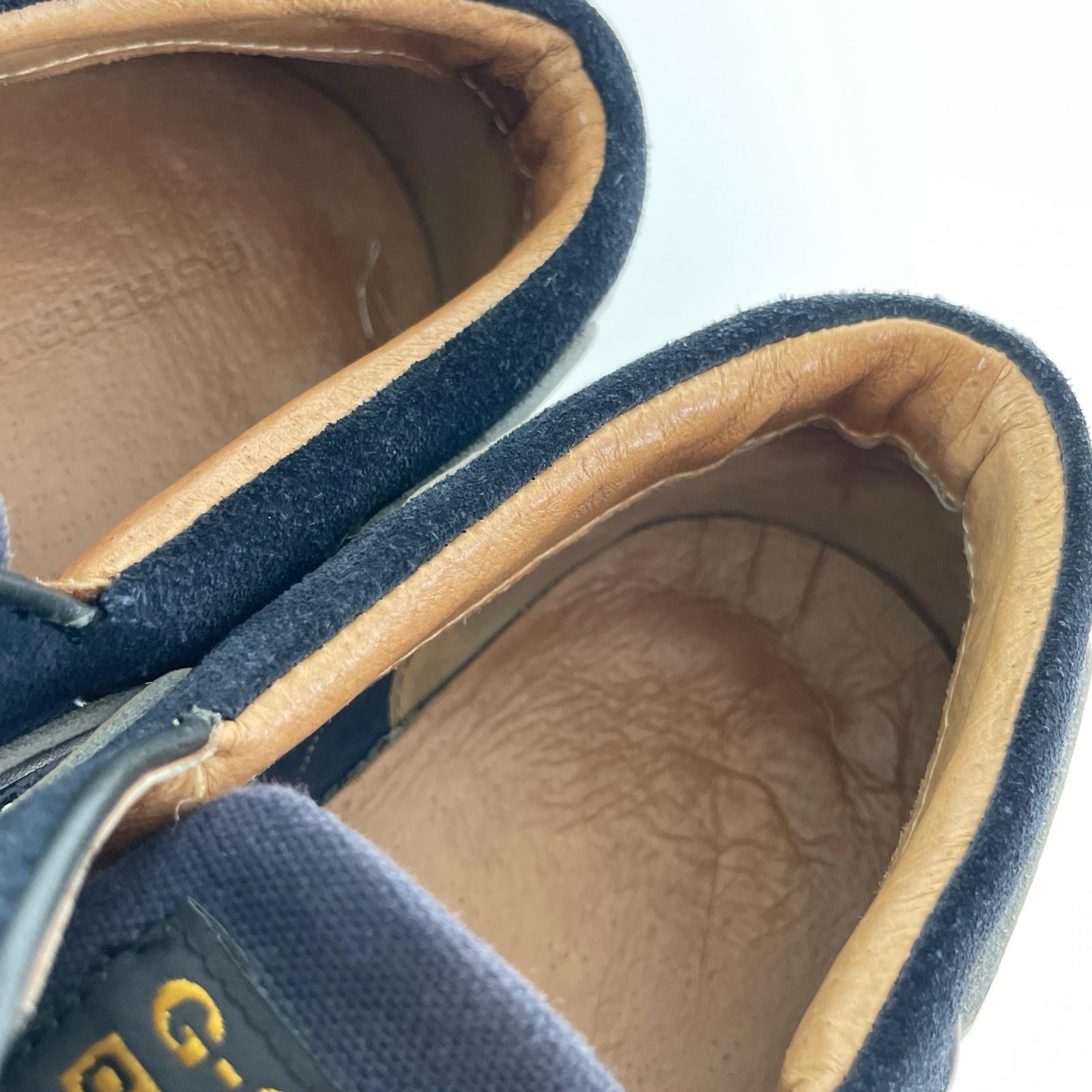 シューズ GS13807 スエード デッキシューズ 紺 (42) 42 ネイビー