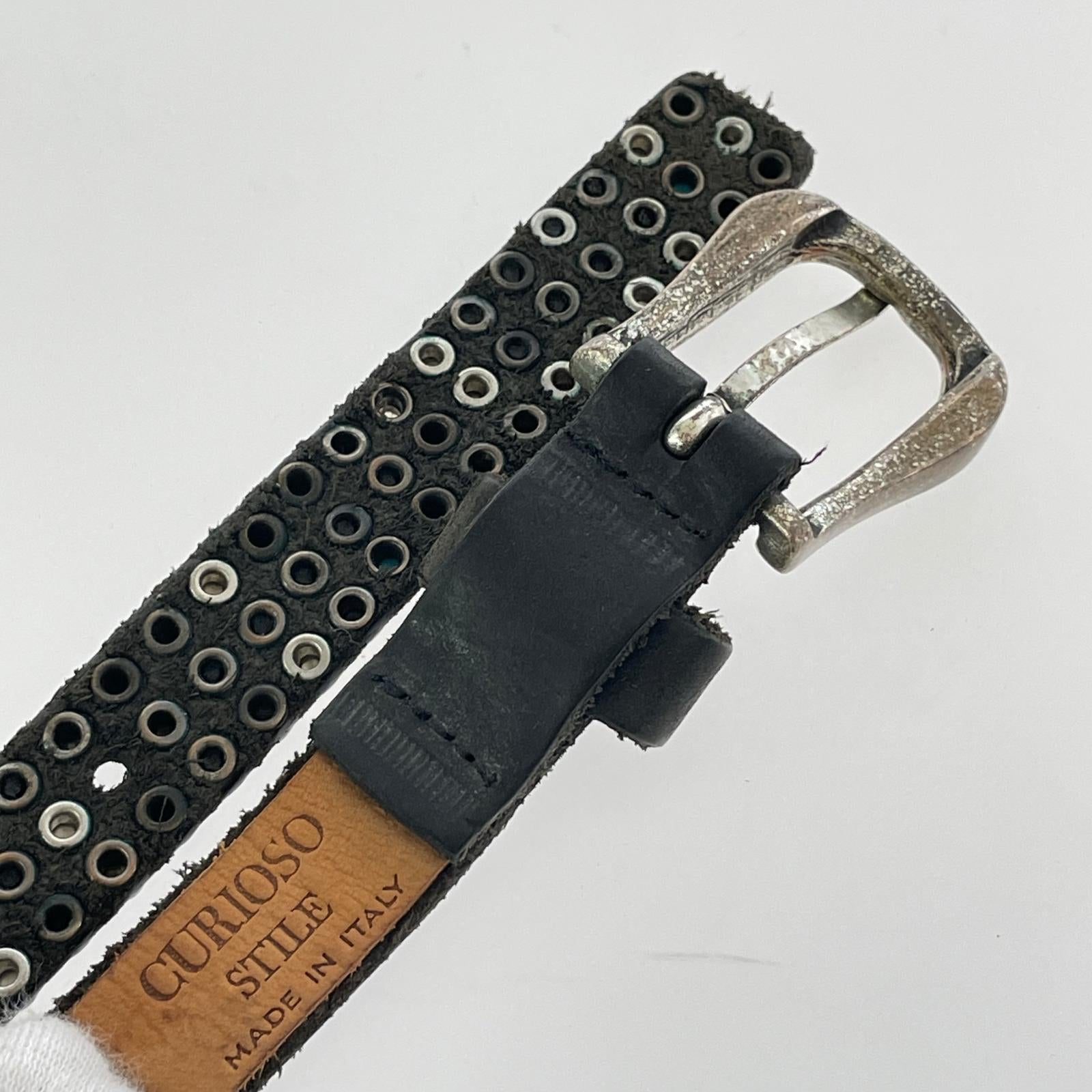 その他アクセサリー CURIOSO STILE スタッズ ナローベルト ブラック