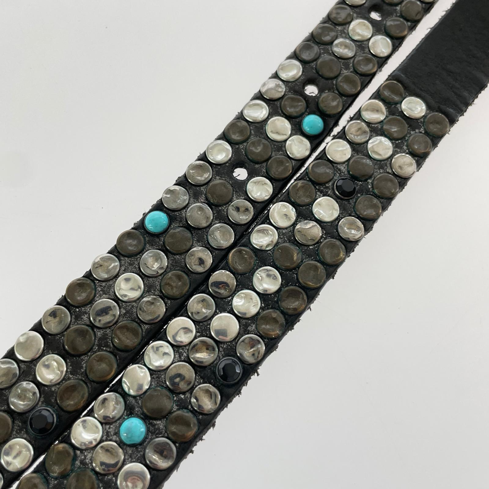 その他アクセサリー CURIOSO STILE スタッズ ナローベルト ブラック