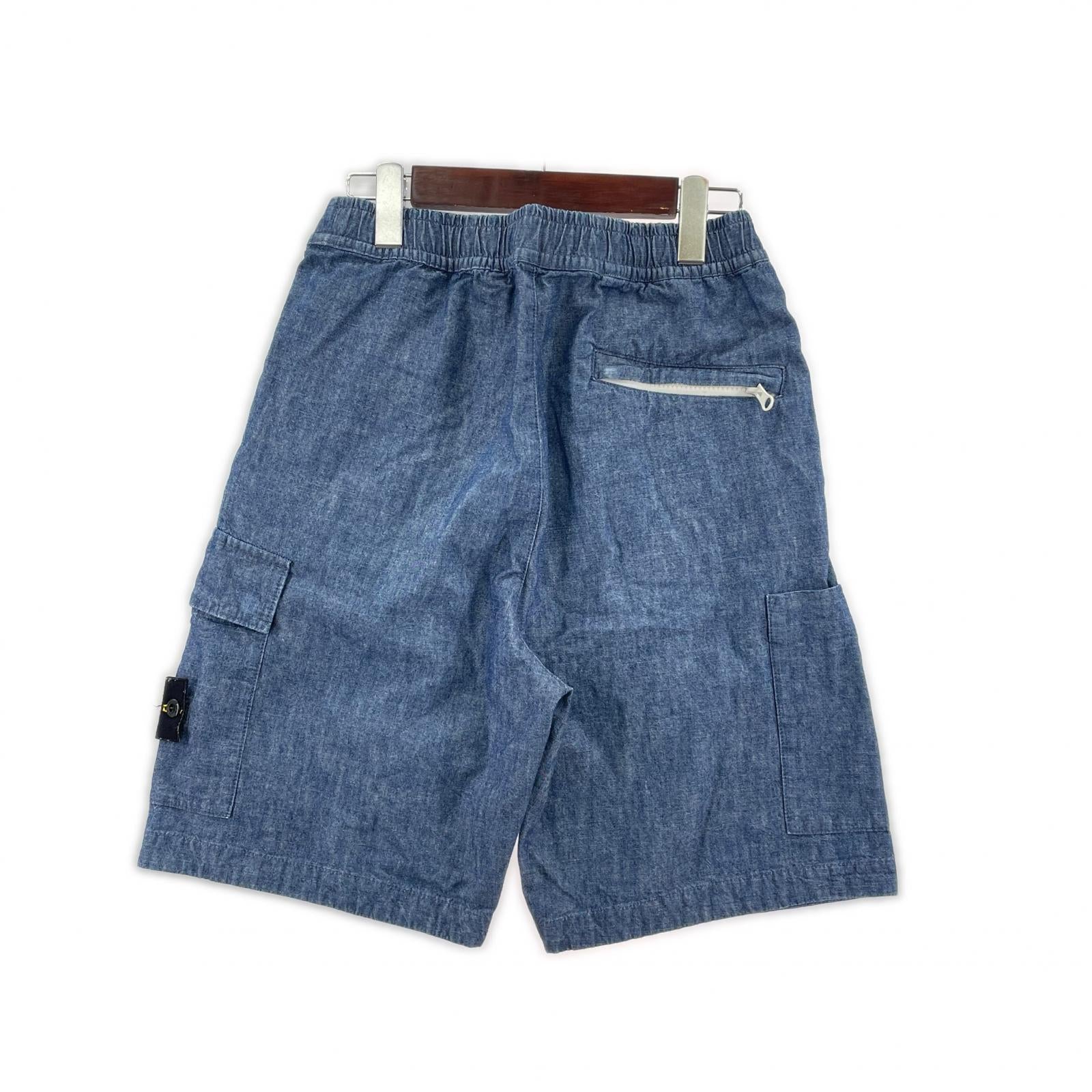 ショートパンツ Bermuda Shorts Chambray Canvas 28 ネイビー