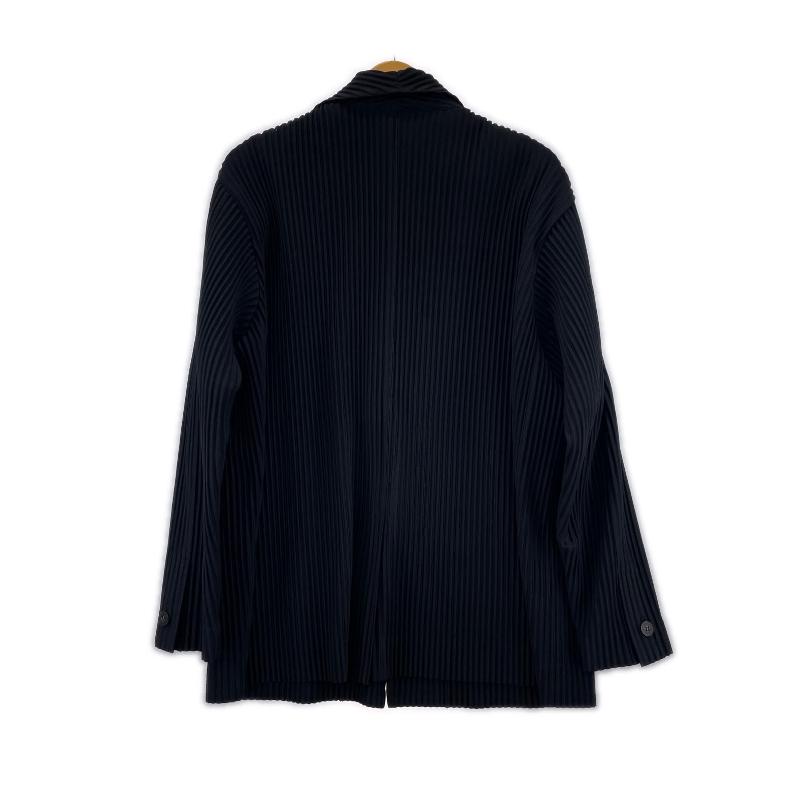 テーラードジャケット HOMME PLISEE ISSEY MIYAKE PLEATS JACKET ブラック