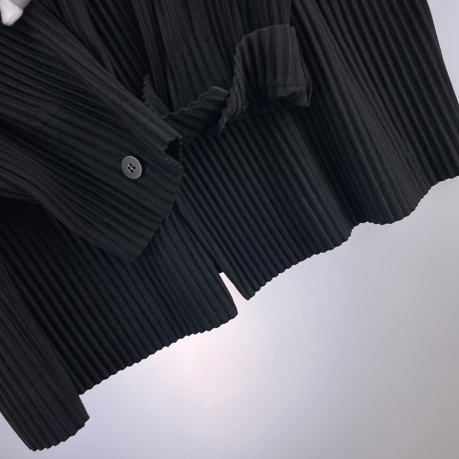 テーラードジャケット HOMME PLISEE ISSEY MIYAKE PLEATS JACKET ブラック