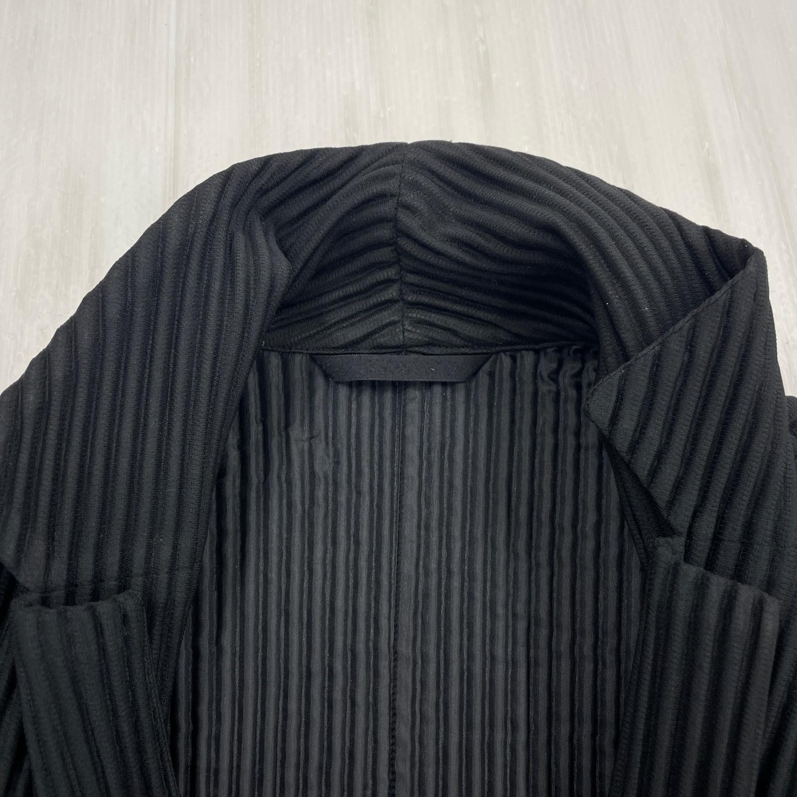 テーラードジャケット HOMME PLISEE ISSEY MIYAKE PLEATS JACKET ブラック