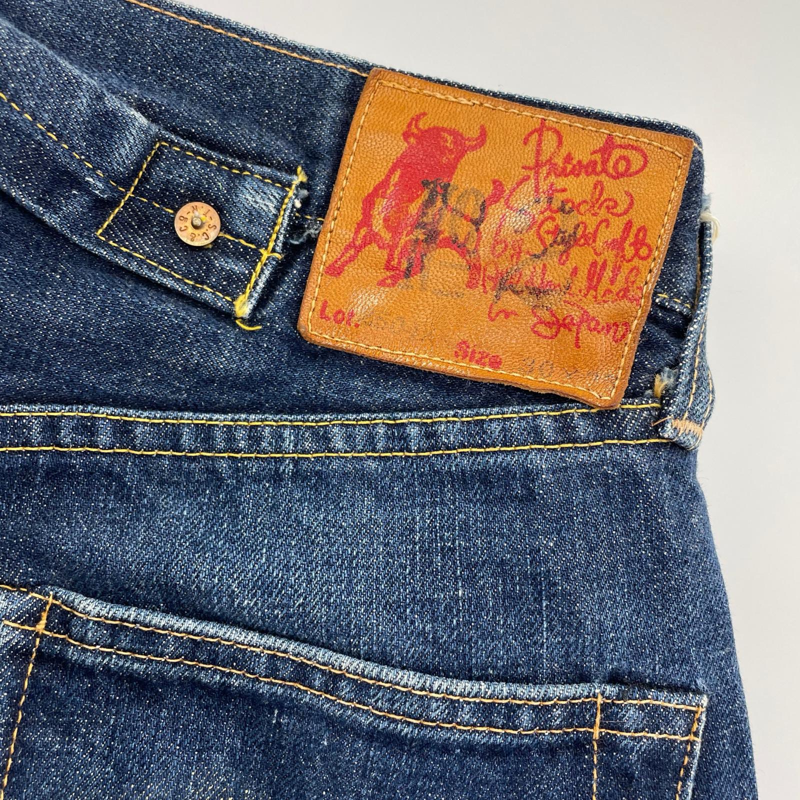 デニムパンツ 2504XX 水牛パッチ カモメ シンチバック W30 30 ブルー
