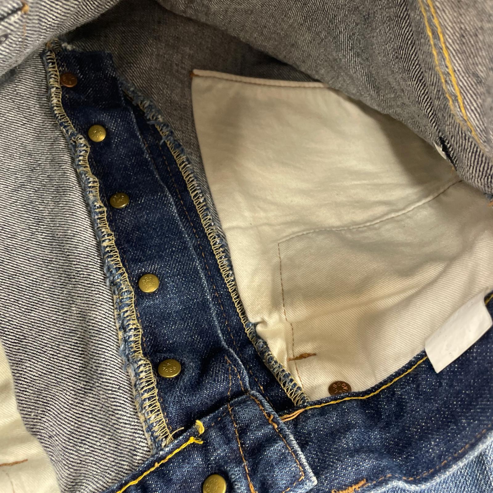 デニムパンツ 2504XX 水牛パッチ カモメ シンチバック W30 30 ブルー