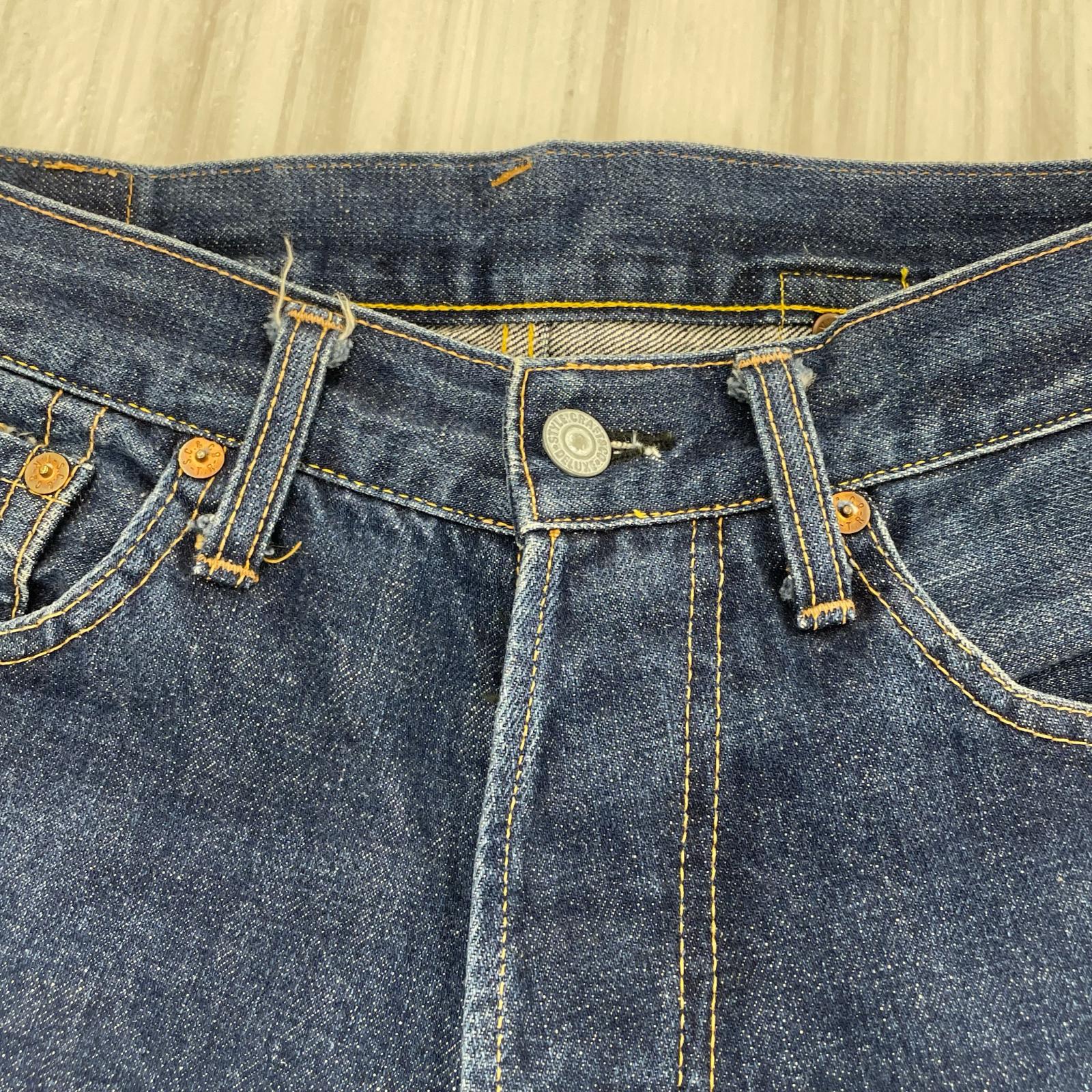 デニムパンツ 2504XX 水牛パッチ カモメ シンチバック W30 30 ブルー