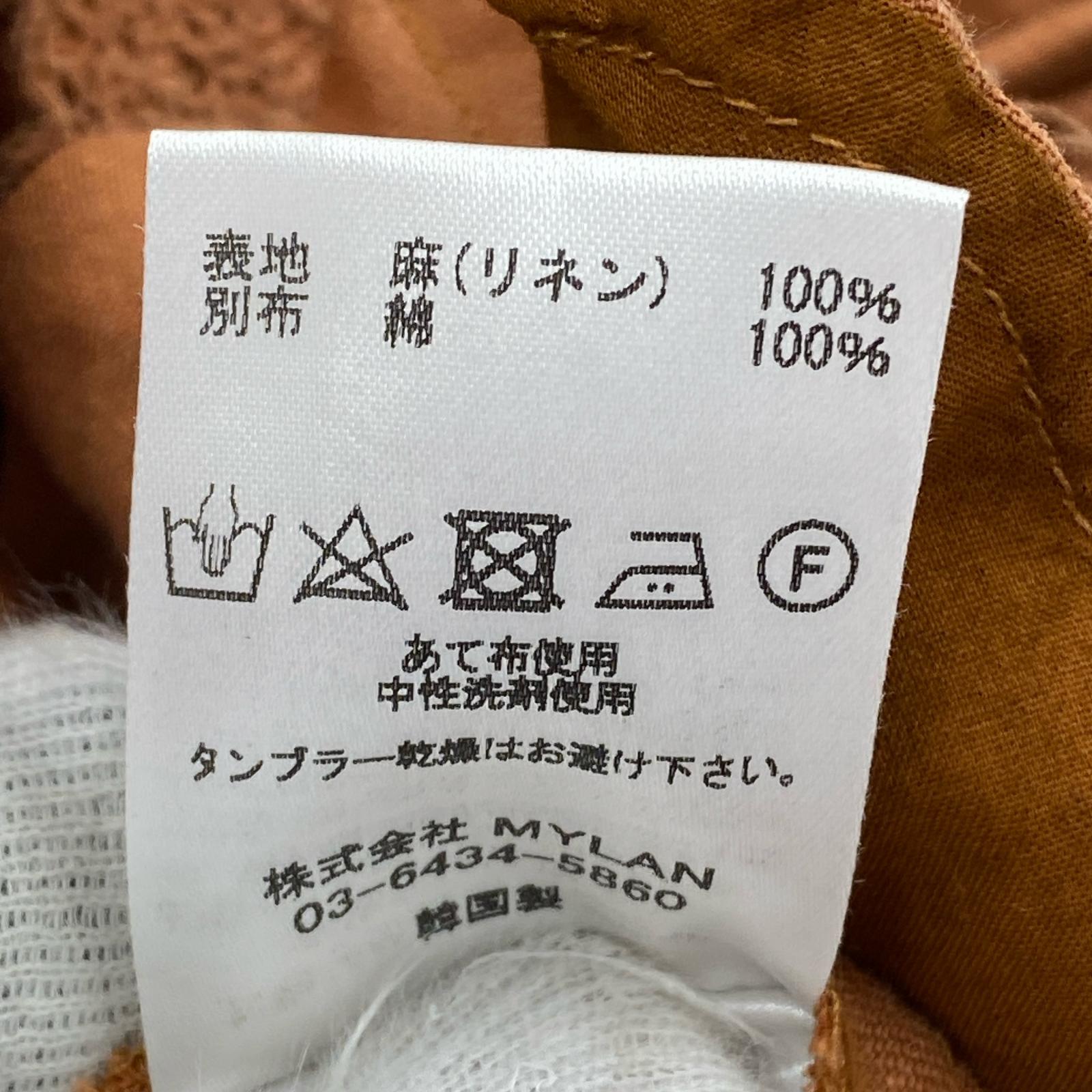 サロペット MYLAN リネン BWN ブラウン