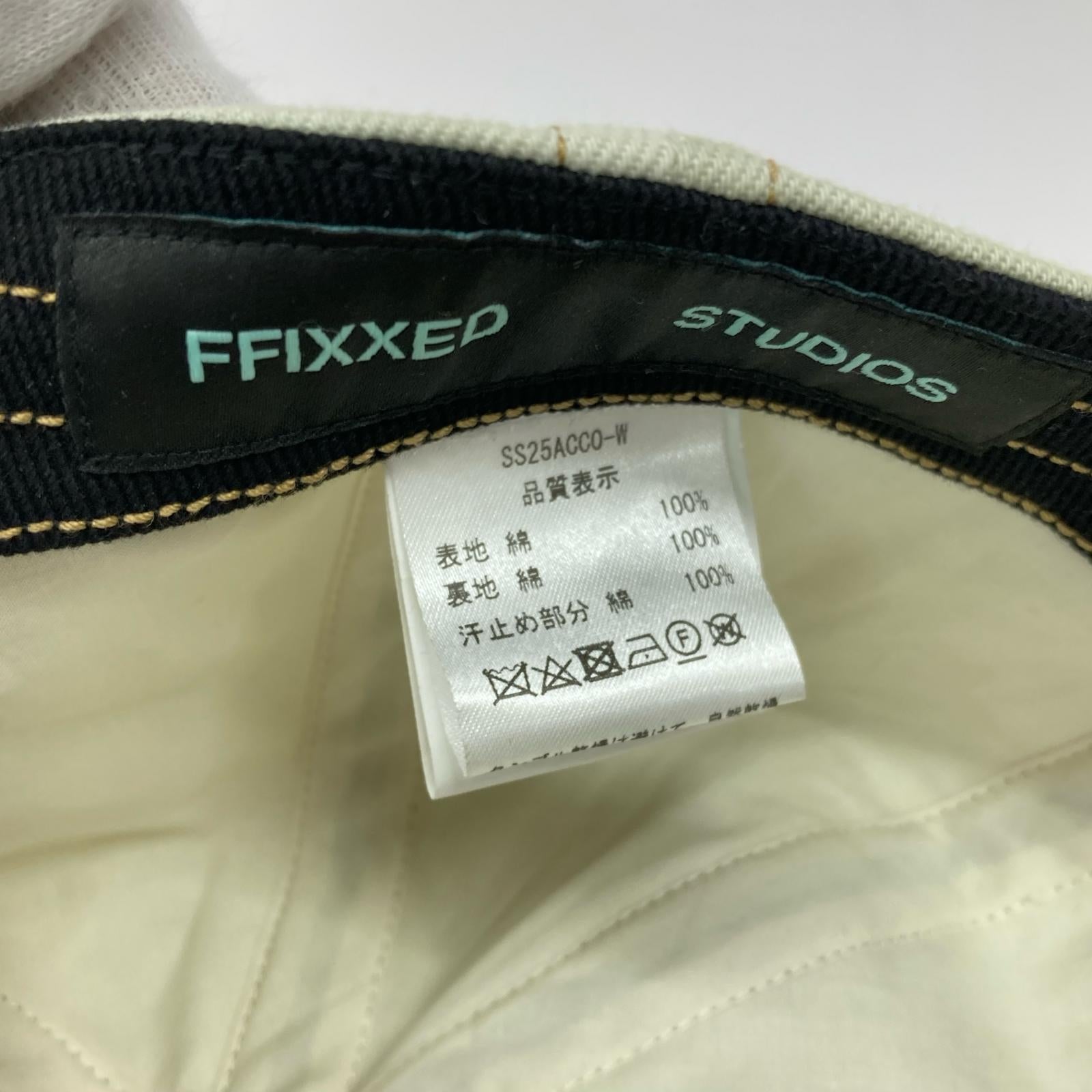 キャップ FFIXXED STUDIOS 6パネルキャップ アイボリー