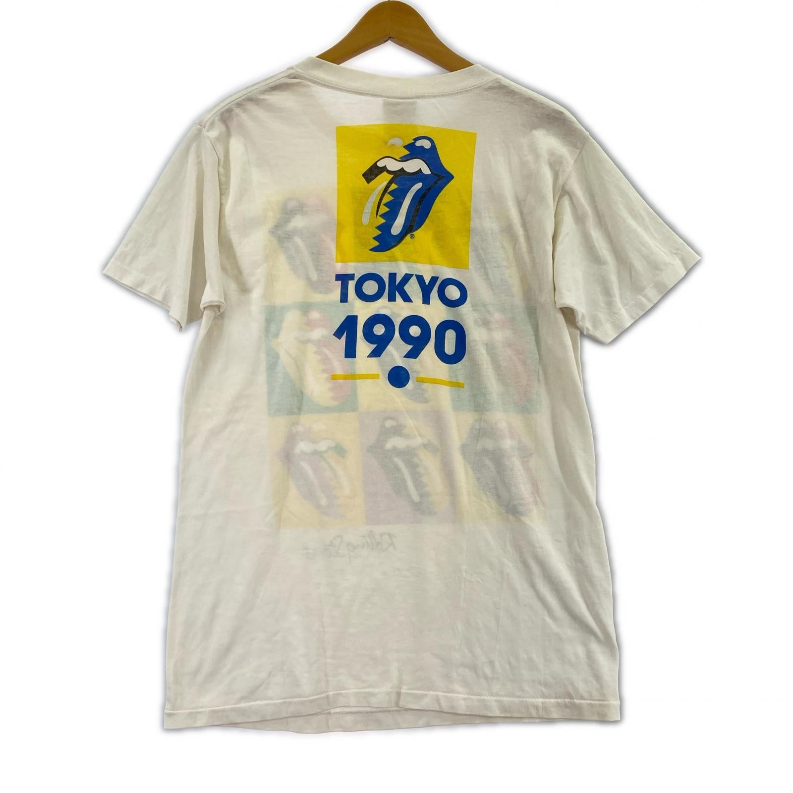 半袖Tシャツ Rolling Stones 80s-90s ツアーTee ベージュ