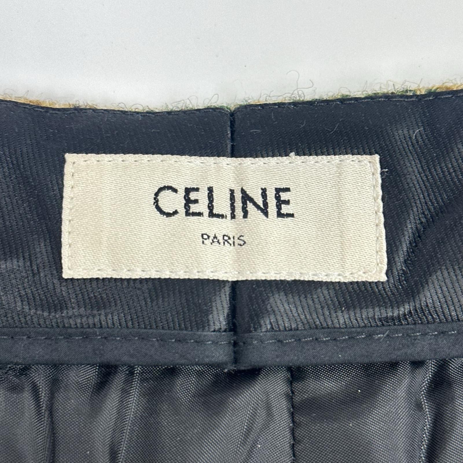 CELINE ガンクラブチェックツイードパンツ 42
