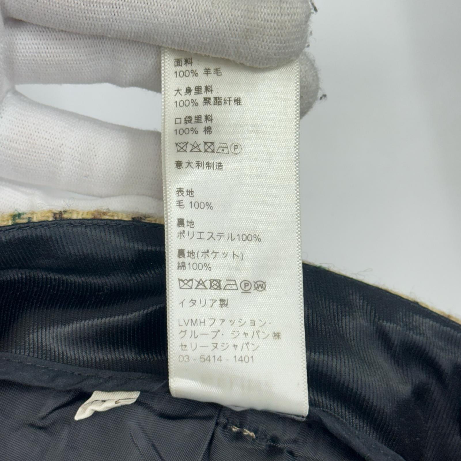CELINE ガンクラブチェックツイードパンツ 42