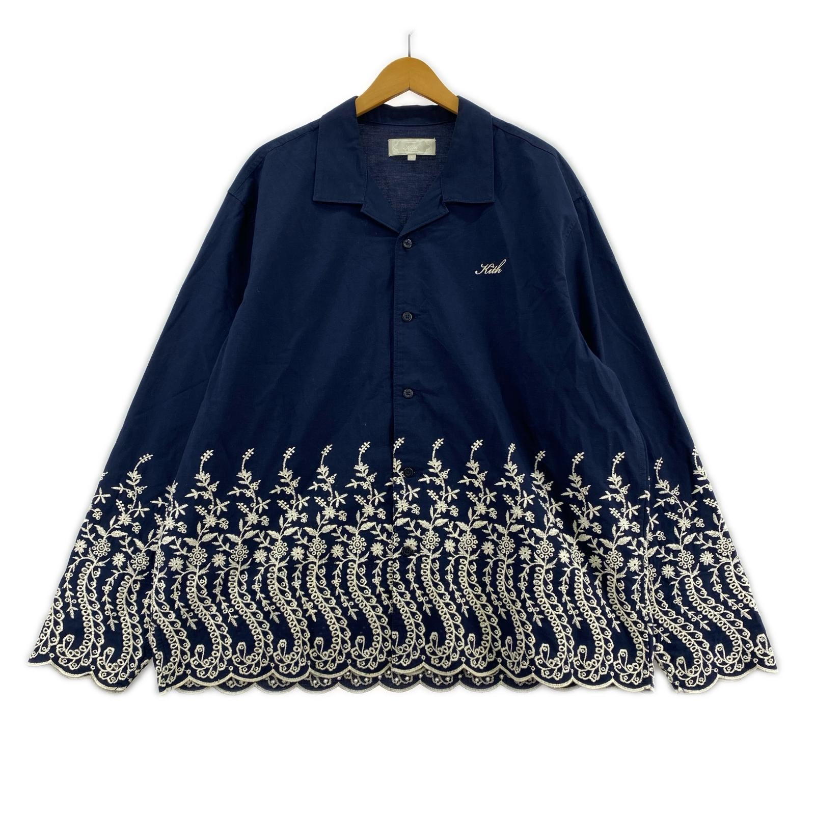 長袖シャツ 24ss Adonis Camp Collar Shirt/サイズL L ネイビー