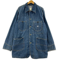 デニムジャケット 90s 復刻 ハウスタグ デニムカバーオール (L) L ブルー