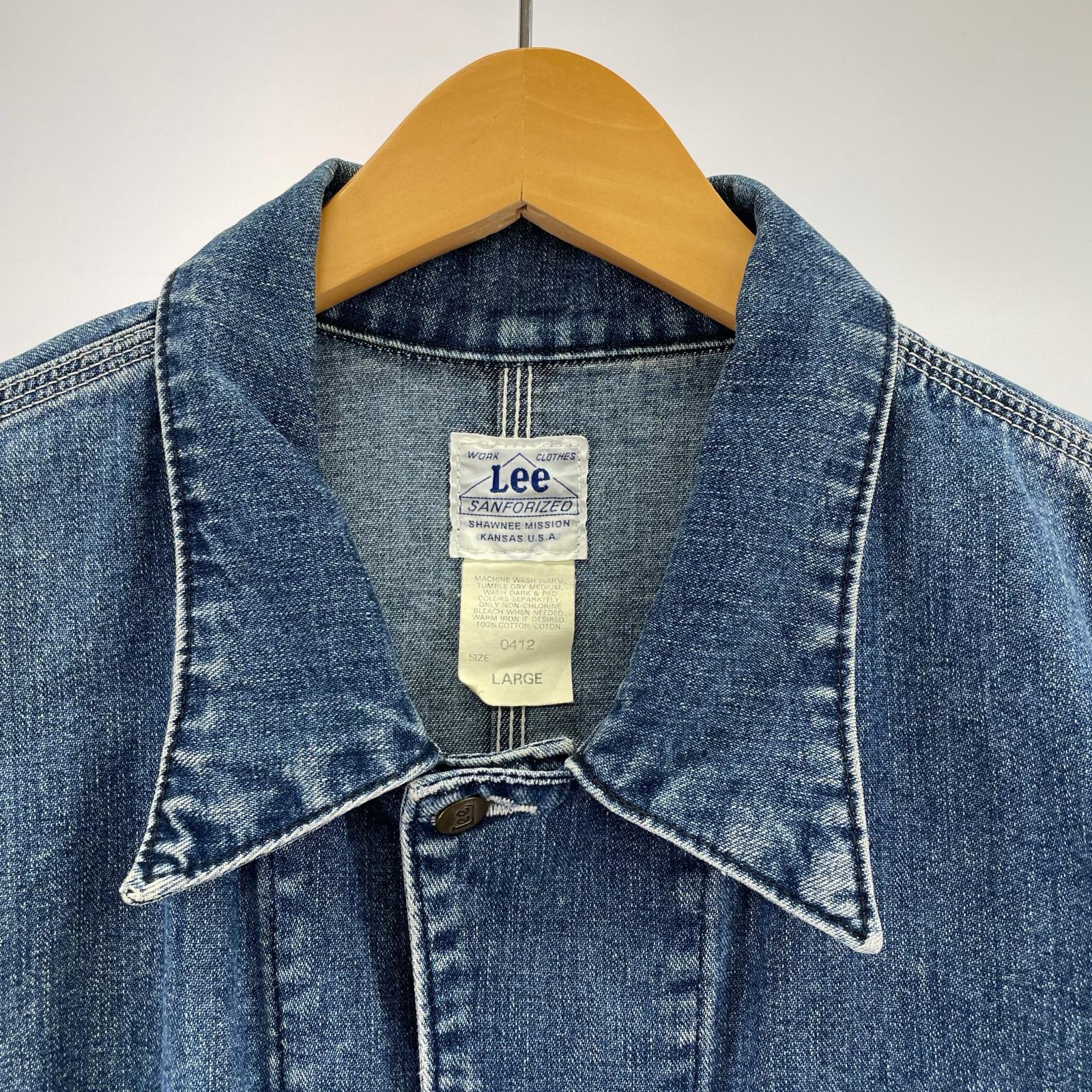 デニムジャケット 90s 復刻 ハウスタグ デニムカバーオール (L) L ブルー