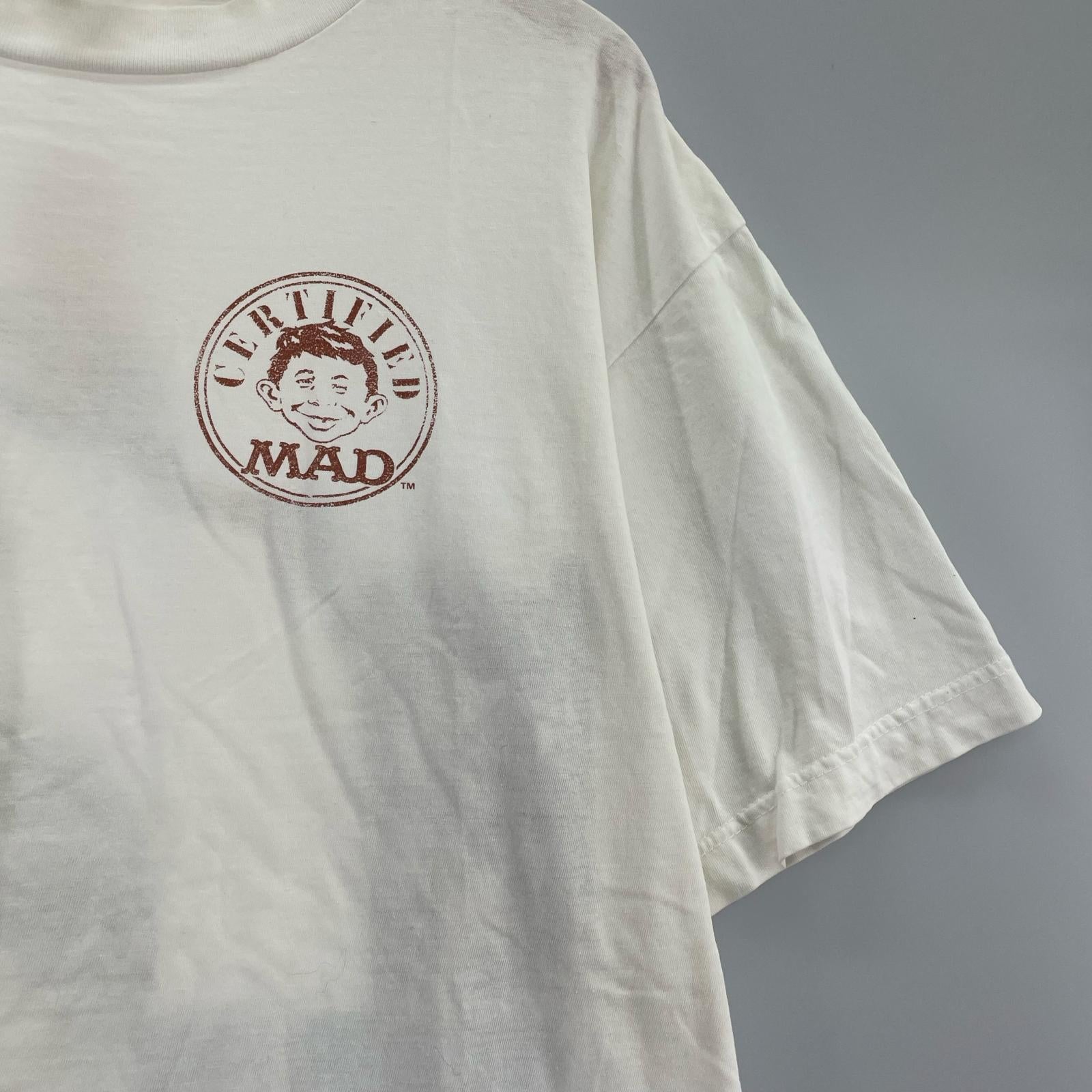 半袖Tシャツ 90S MAD マスコット アルフレッド・E・ニューマン 白 (XL) ホワイト