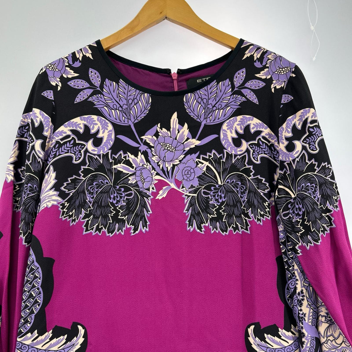 ワンピース ETRO 長袖ワンピース 44 パープル