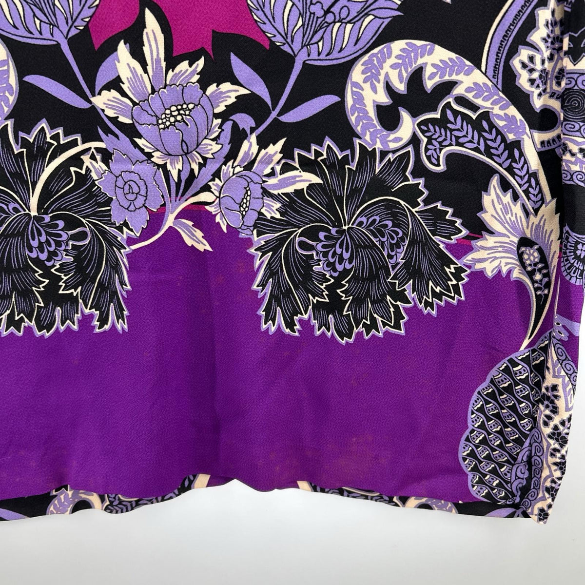 ワンピース ETRO 長袖ワンピース 44 パープル
