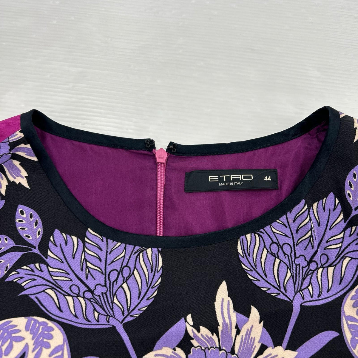 ワンピース ETRO 長袖ワンピース 44 パープル