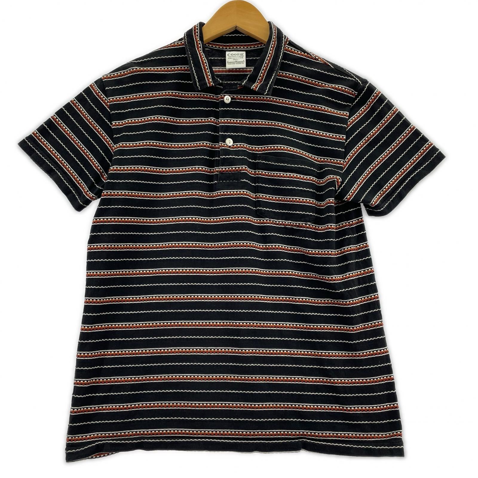 ポロシャツ S/S ボーダー BLS K S ブラック