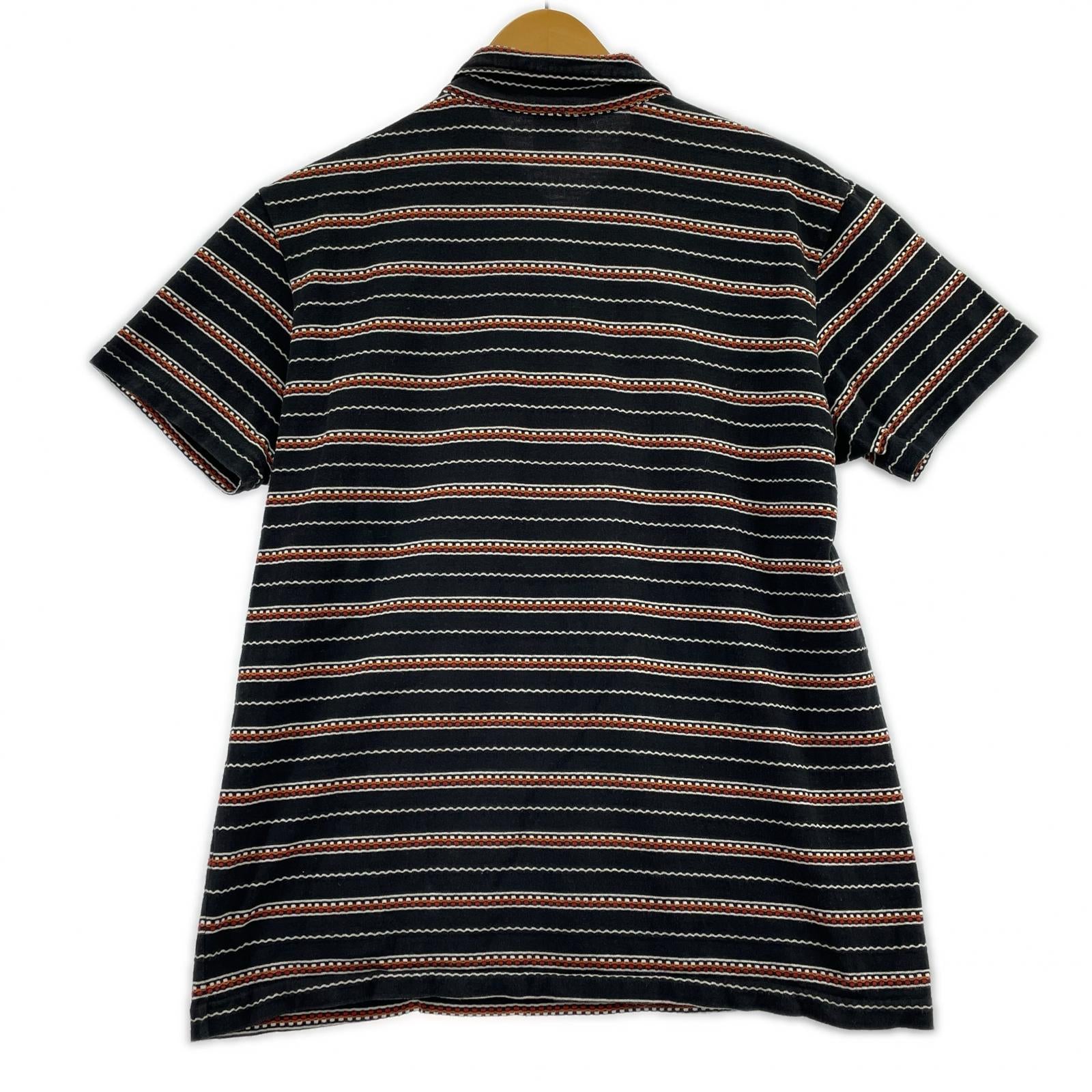 ポロシャツ S/S ボーダー BLS K S ブラック