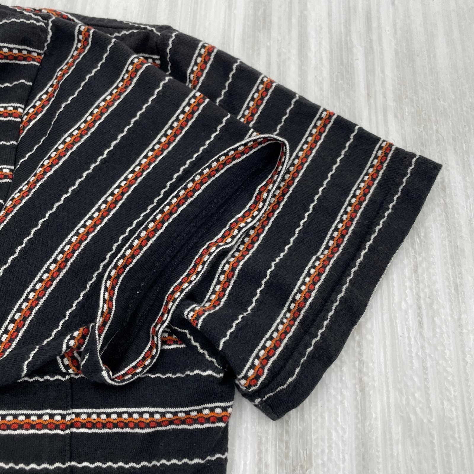 ポロシャツ S/S ボーダー BLS K S ブラック
