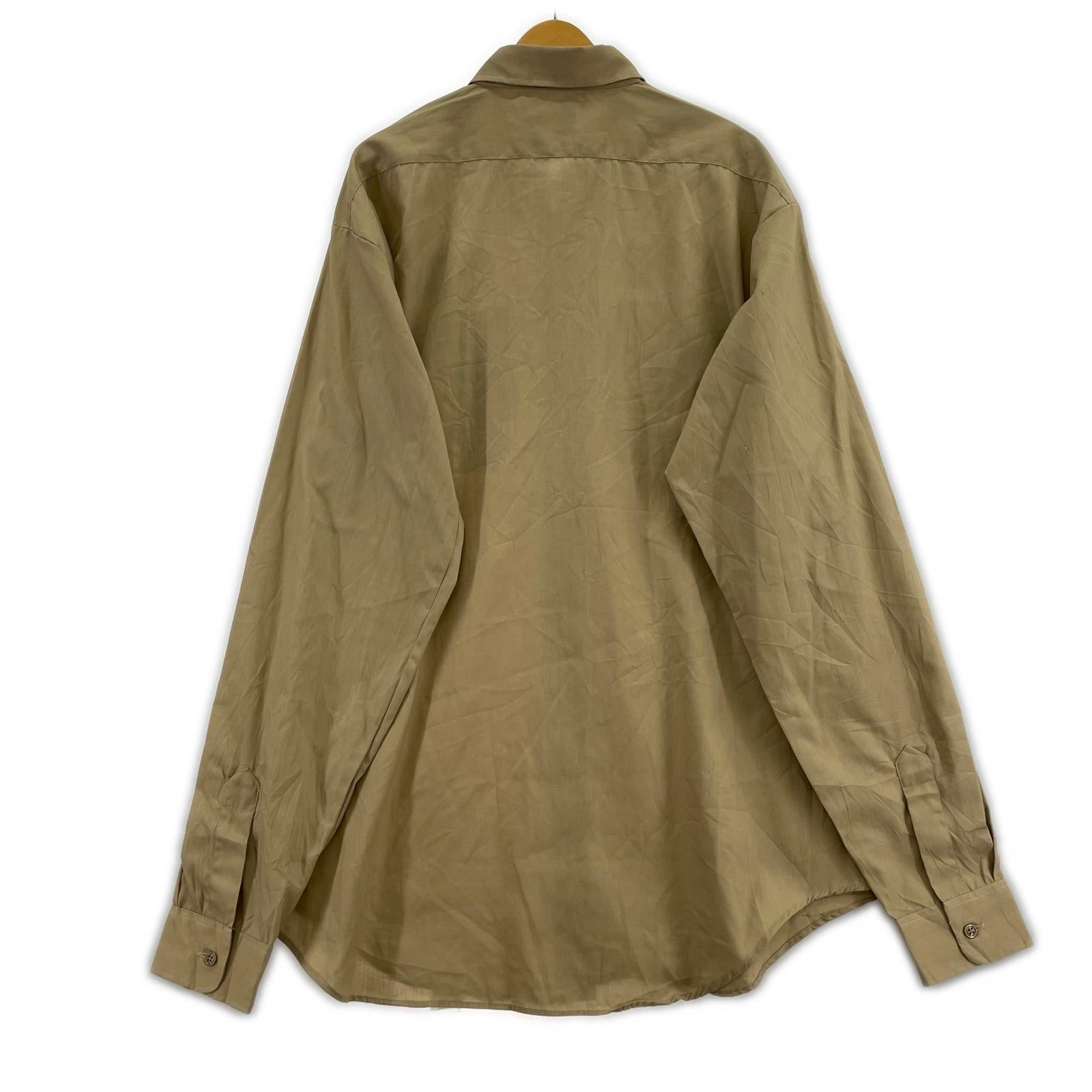長袖シャツ 90s U.S.NAVY OFFICIAL UNIFORM BEG 40 ベージュ