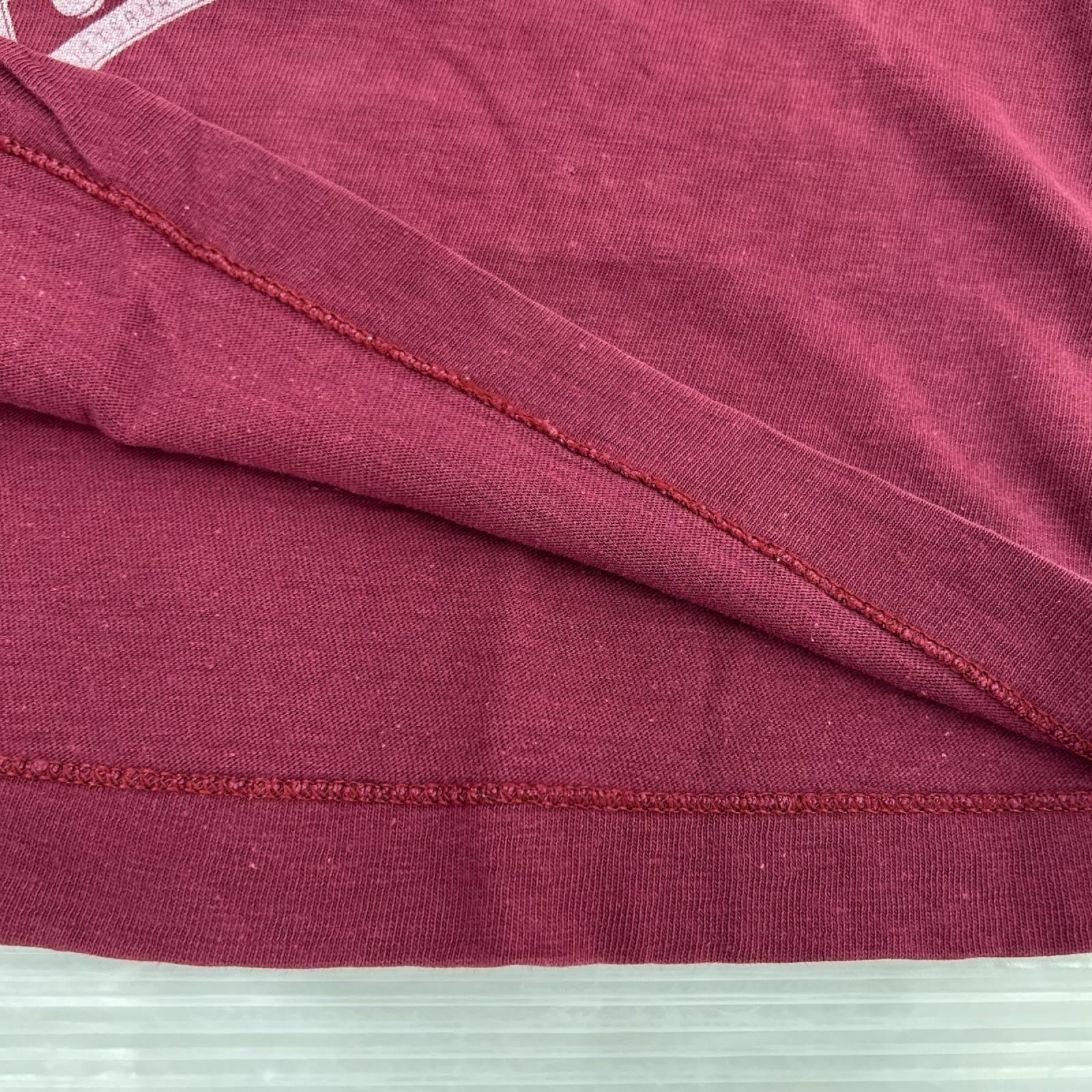 半袖Tシャツ バータグ バーガンディー M