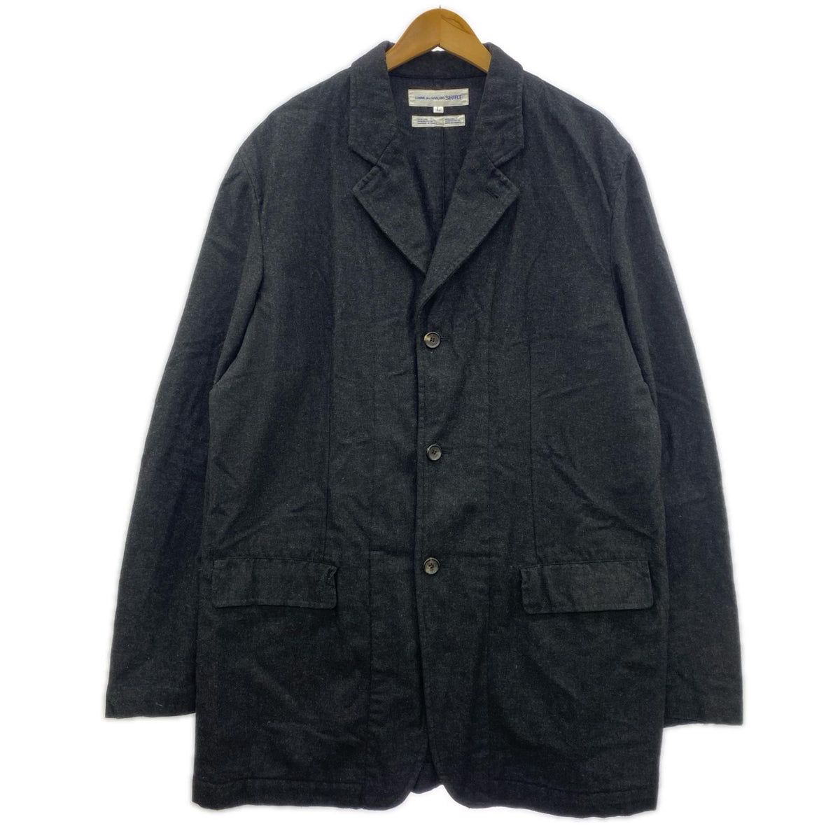 ジャケット SHIRTS 04AW サイドジップ ウールジャケット L ブラック