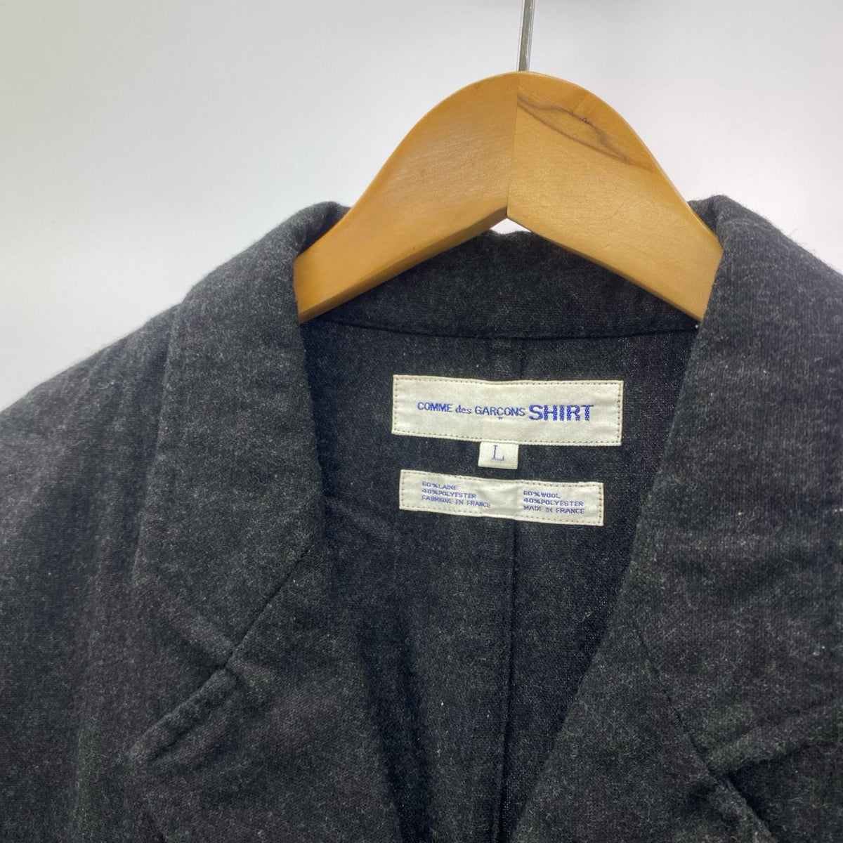 ジャケット SHIRTS 04AW サイドジップ ウールジャケット L ブラック