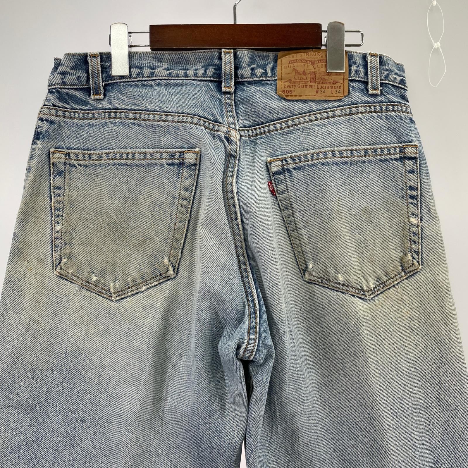 デニムパンツ 505 USA製 505-0216 34 ブルー