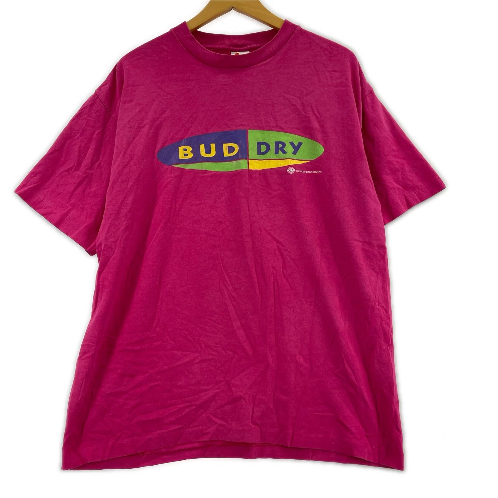 半袖Tシャツ BUD DRY ピンク L ピンク