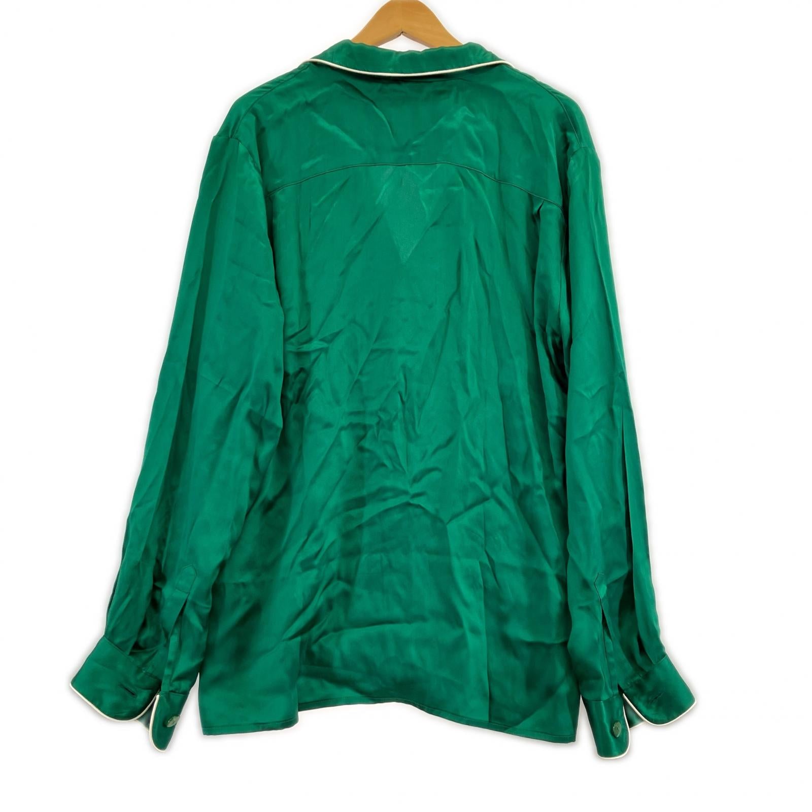 長袖シャツ SILK PYAJAMA TOP 緑 (L) L グリーン