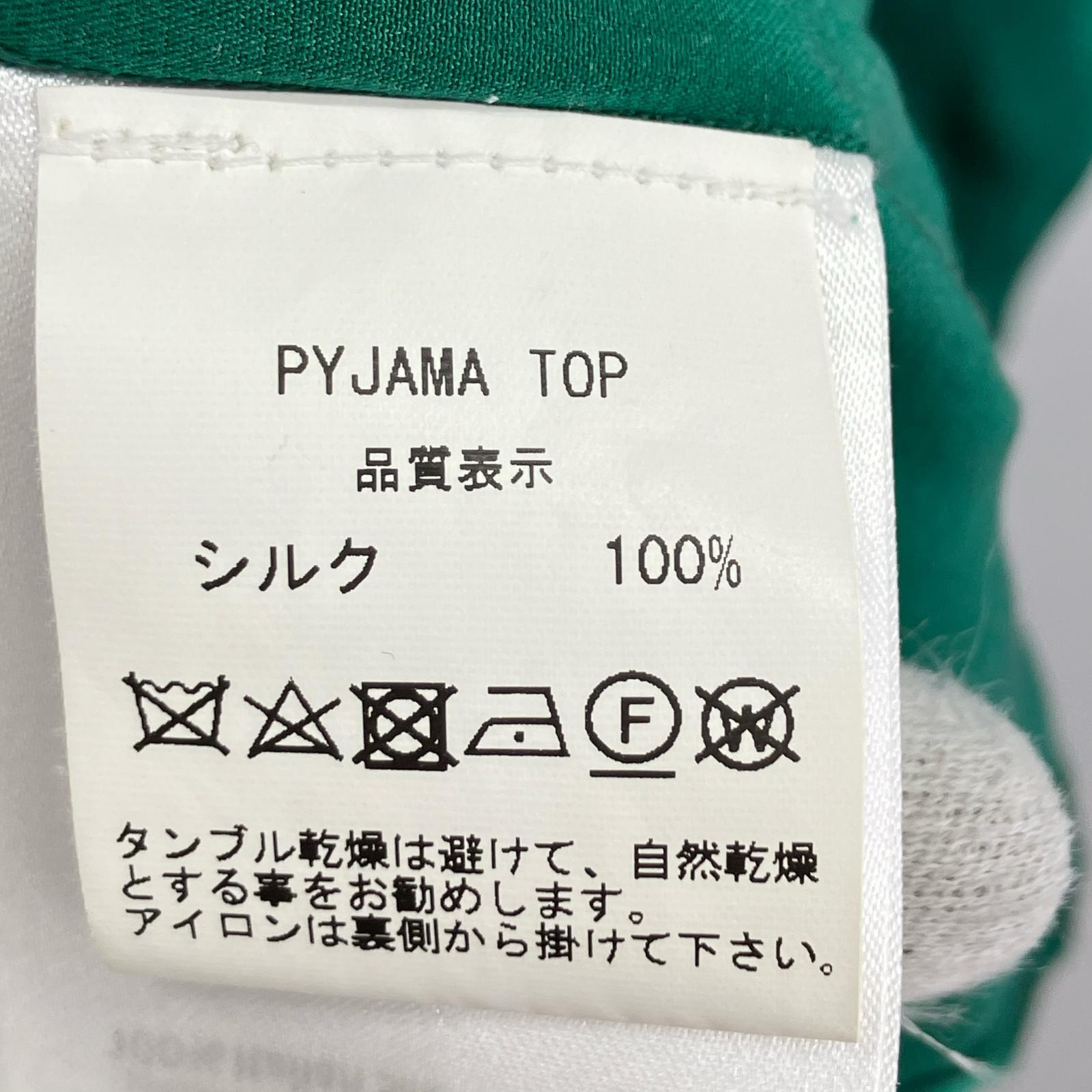 長袖シャツ SILK PYAJAMA TOP 緑 (L) L グリーン