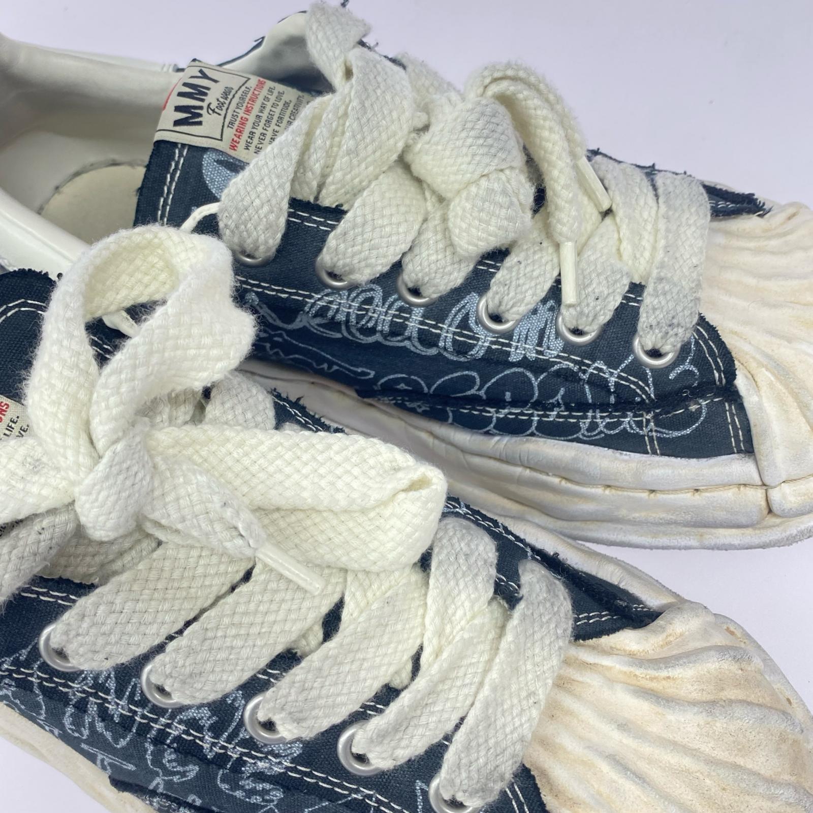 スニーカー BLAKEY GRAFFITI LOW CANVAS 43 ブラック