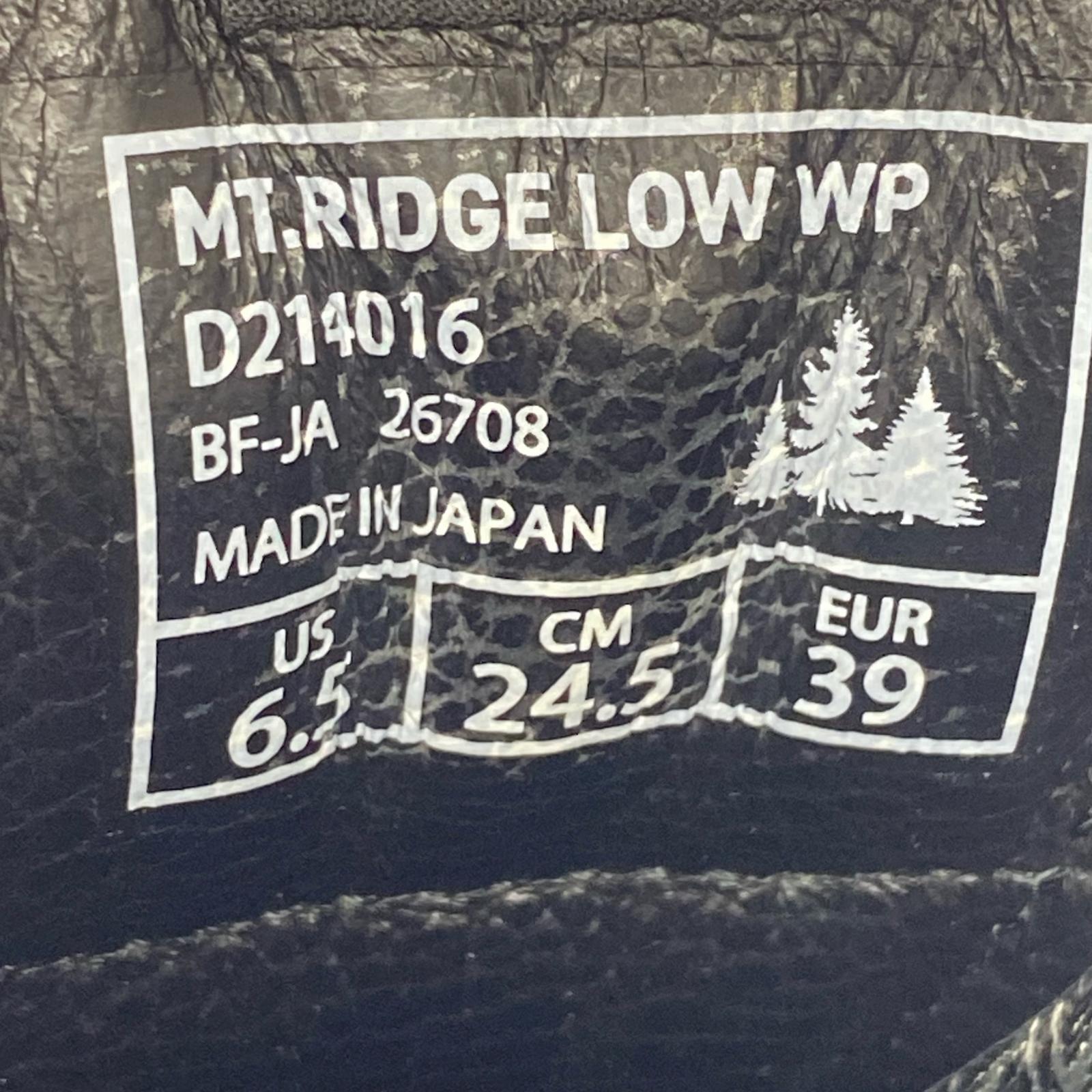 ブーツ D214016/MOUNTAIN RIDGE LOW W/P/黒/24.5 24.5cm (US6 1/2 UK6 EU39) ブラック