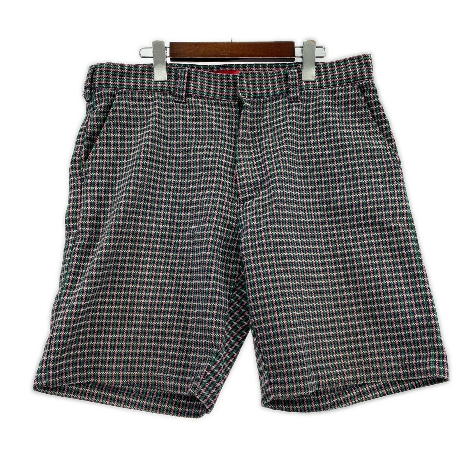 パンツ 千鳥柄 ハーフパンツ size34 ピンク系 34