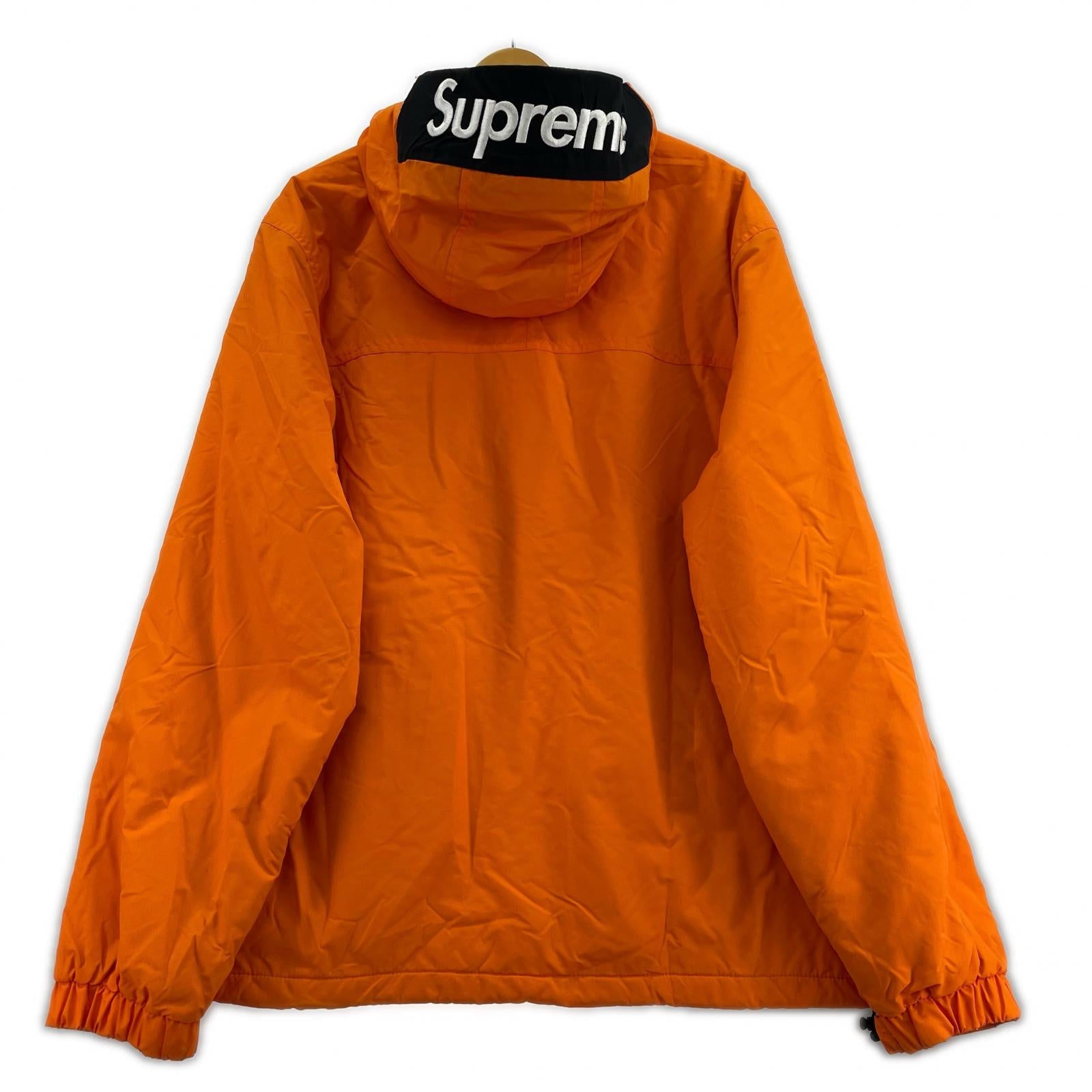 ジャケット 17aw hooded logo half zip pullover L L オレンジ