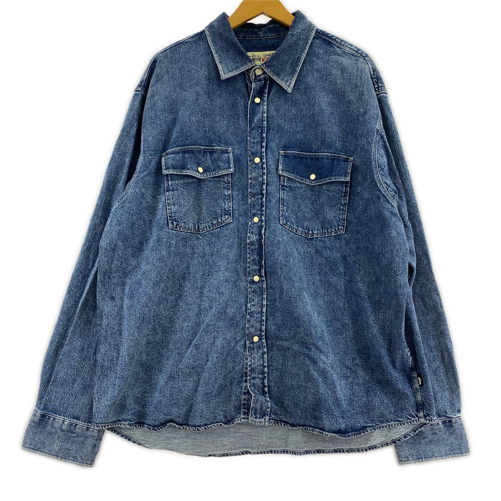 長袖シャツ Boxy Western Denim Shirt ライトブルー L