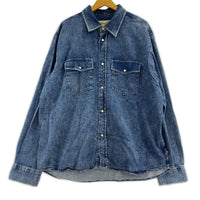 長袖シャツ Boxy Western Denim Shirt ライトブルー L