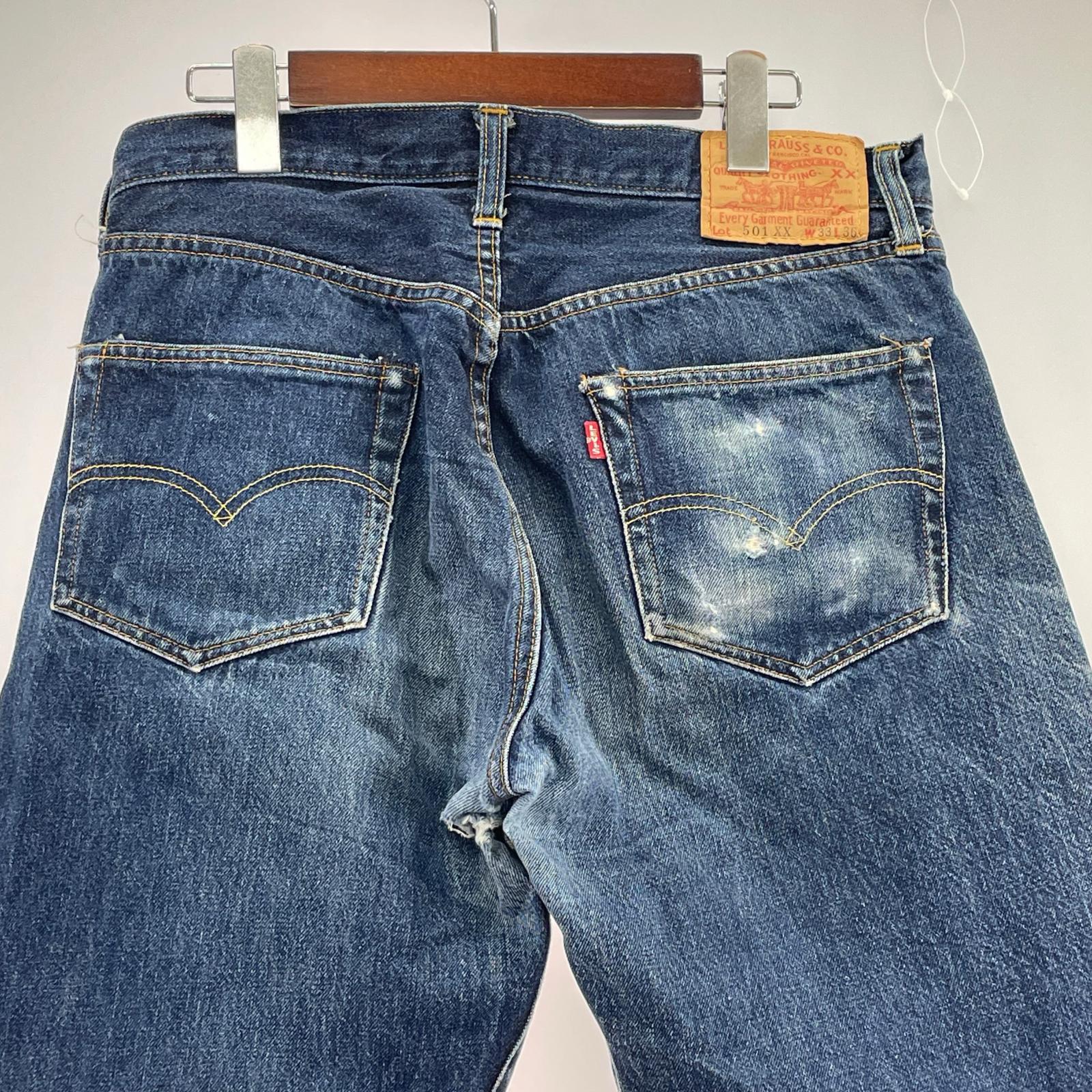 デニムパンツ 復刻 501XX 1955年モデル ビッグE 33 ブルー