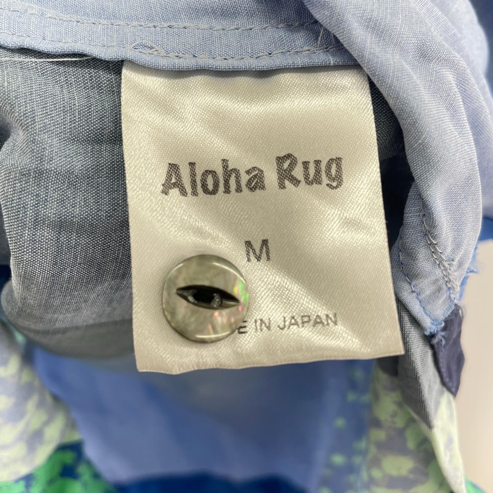 半袖シャツ B&Y別注/Aloha Rug/永井博 POOL/M M ブルー