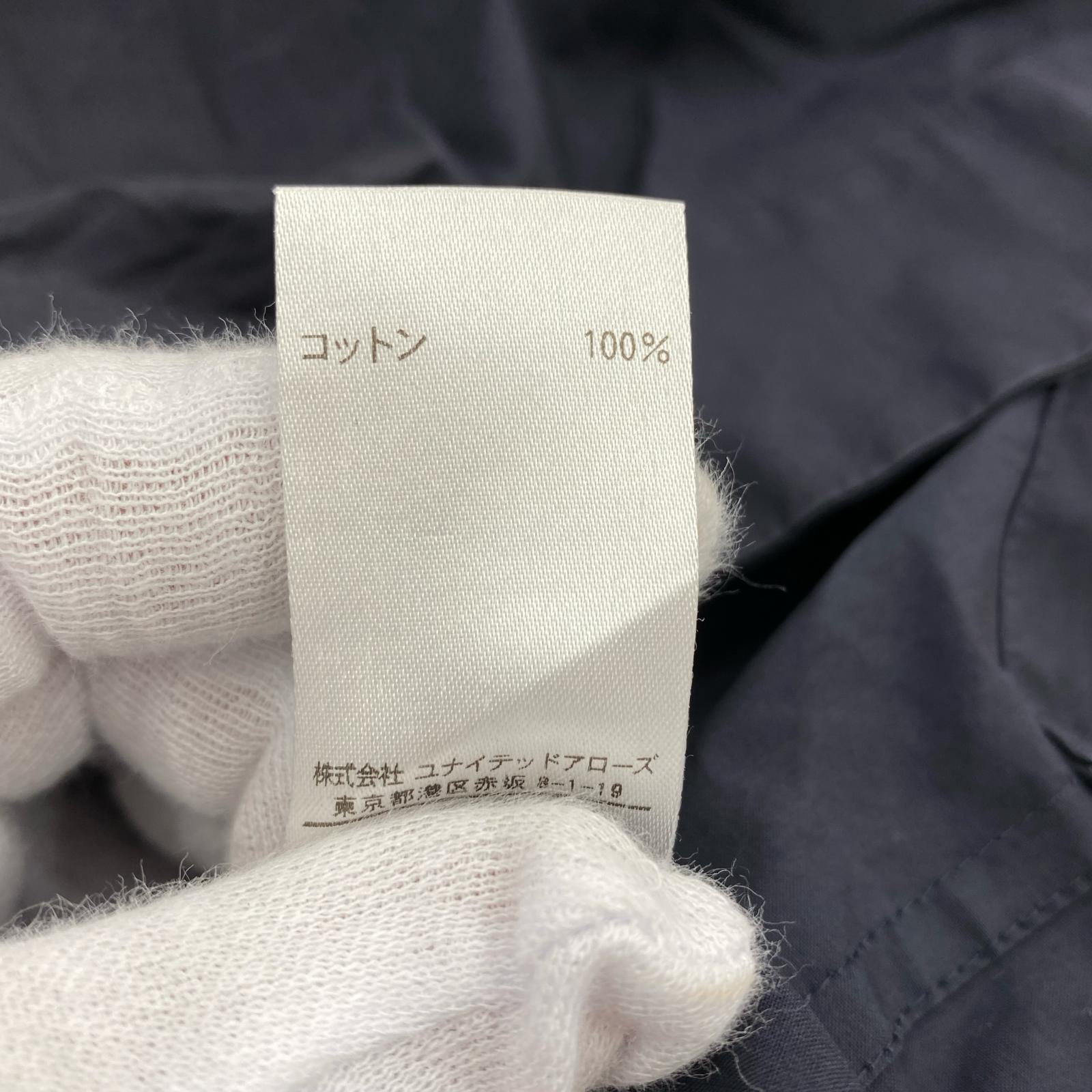 ワンピース BLAMINK コットンS/Sシャツワンピース 36 紺 36 ネイビー
